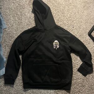 Black Hoodie with Embroidered Logo